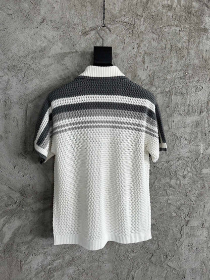 Ensemble casa B côtelé manches courtes grey crochet