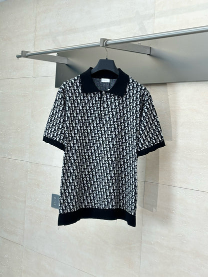 Polo CD oblique coton Jacquard
