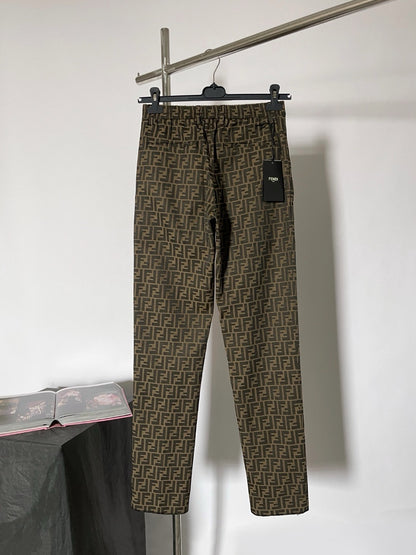 Pantalon Ff marron tissu