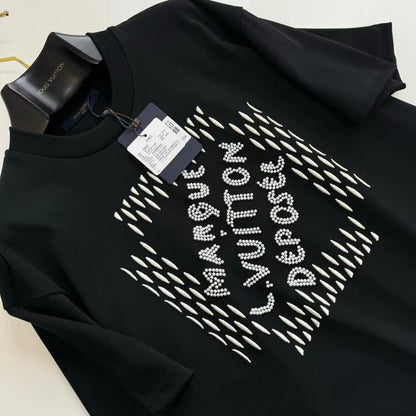 Embroidered signature cotton T-shirt