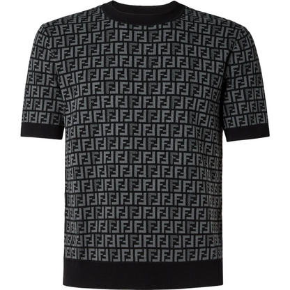 Pull Ff manche court noir