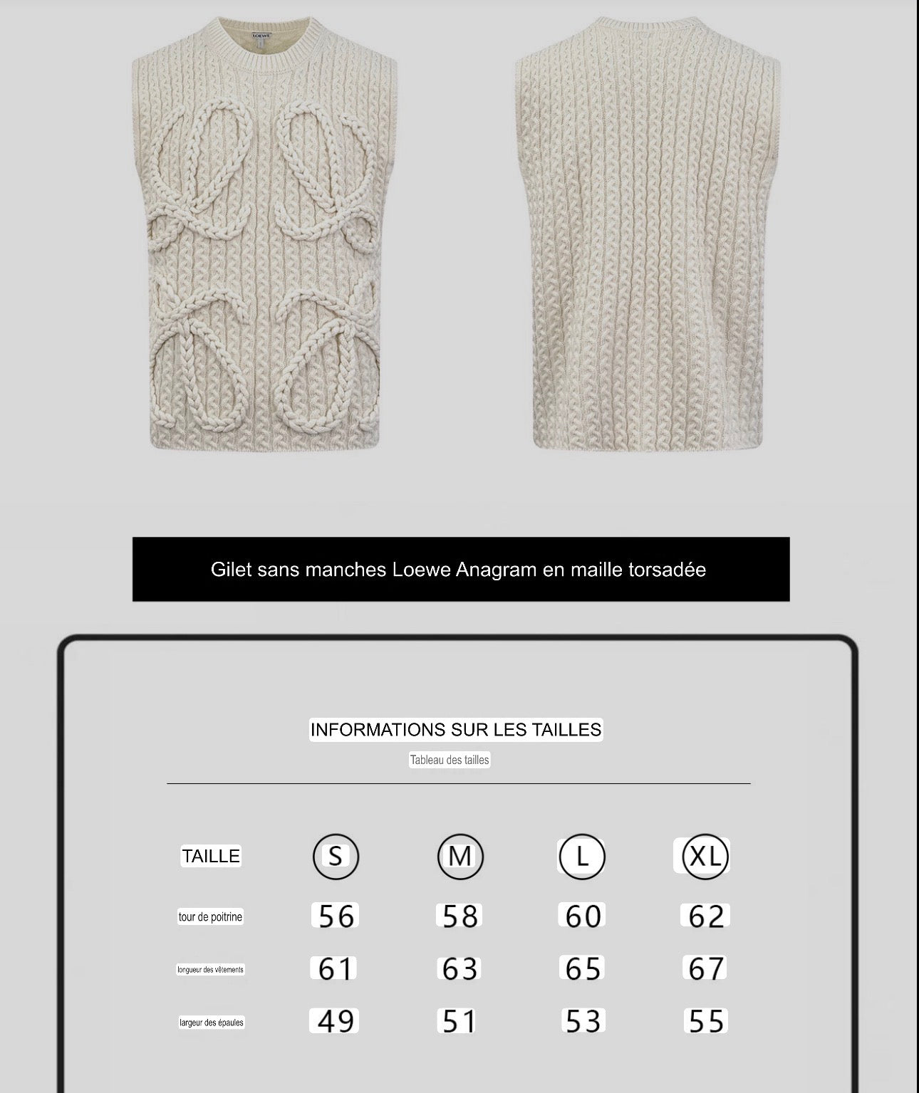 Pull sans manche Anagram noir 10/10