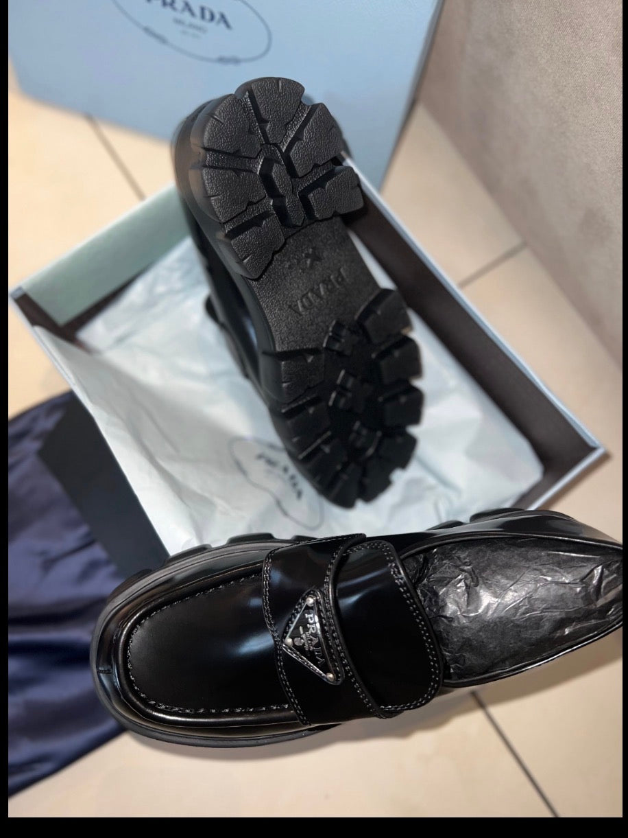 Mocassins Prd noir monolith facture