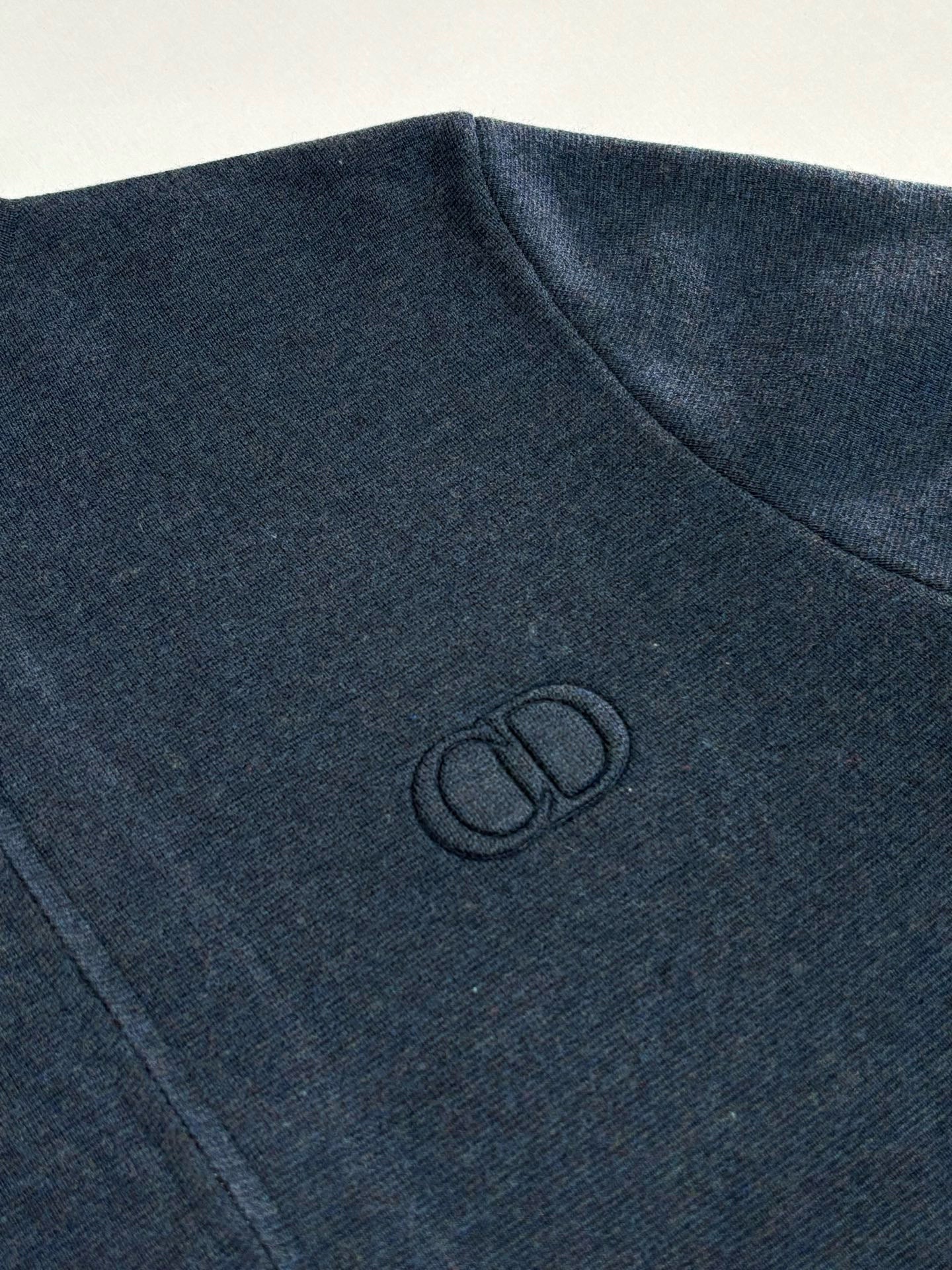 Cardigan CD Oblique brodé CD 10/10 bleu nuit