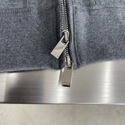 survêtement à capuche CDMaille de coton et cachemire gris