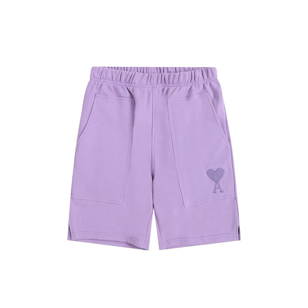 Short gris  à petit logo ami de cœur gris
