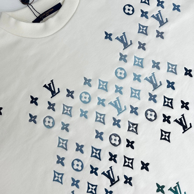 Sweat brodé en coton lv