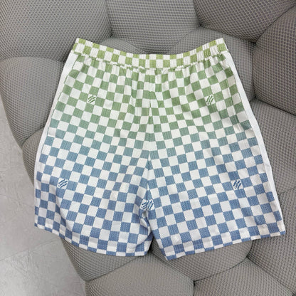 Ensemble imprimé Damier Gradient en soie