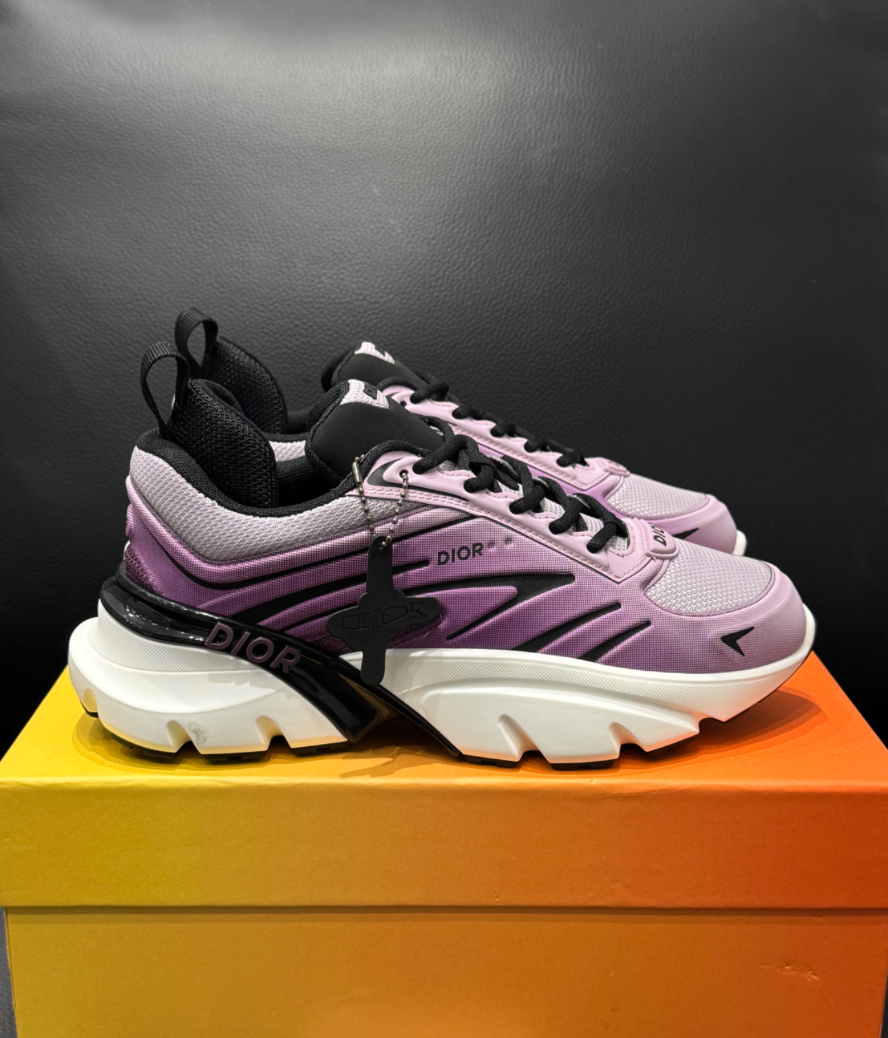 Sneaker B44 Blade Maille technique blanche  et tissu technique violet dégradé 😈