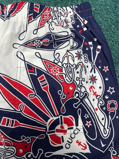 SHORT GG BANDANA PRINT COTTON SHIRT