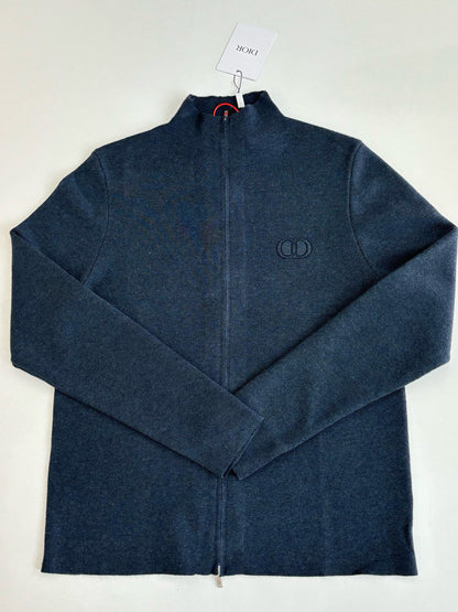 Cardigan CD Oblique brodé CD 10/10 bleu nuit