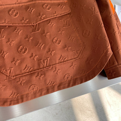 Veste en jean marron lv monogram 10/10