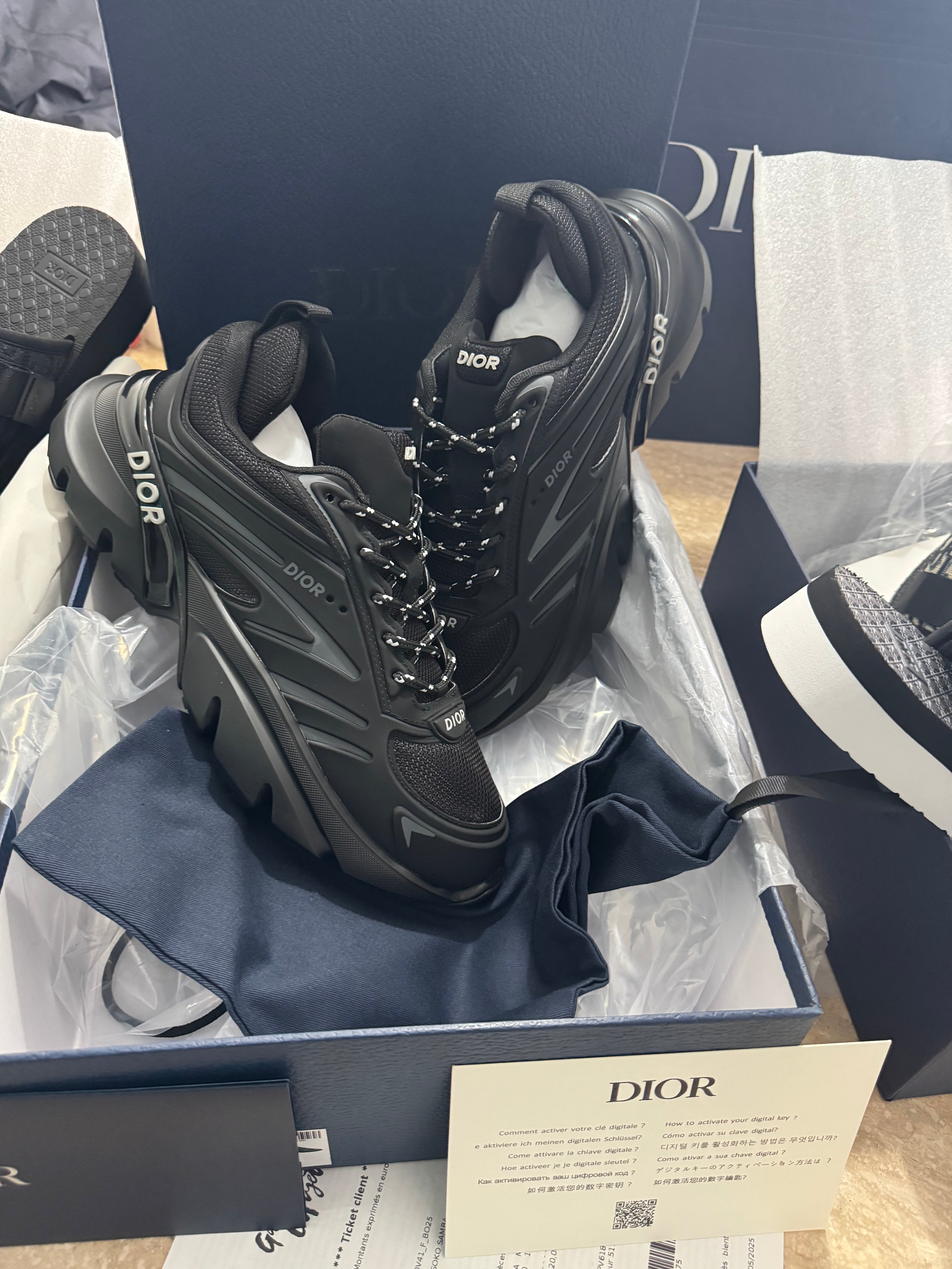 Sneaker B44 Blade Maille technique noire et tissu technique noir