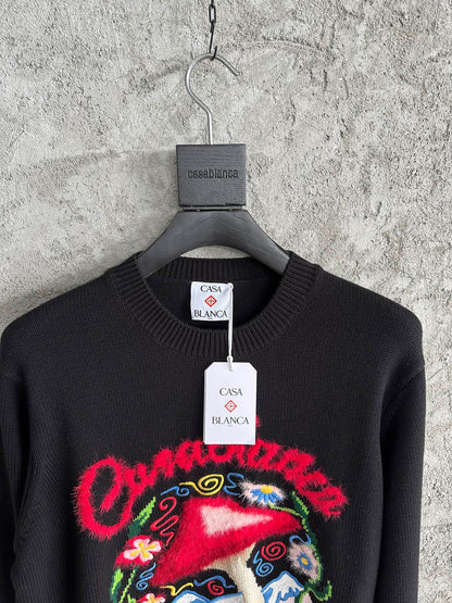 COTTON EMBROIDERED MUSHROOM JUMPER CAS