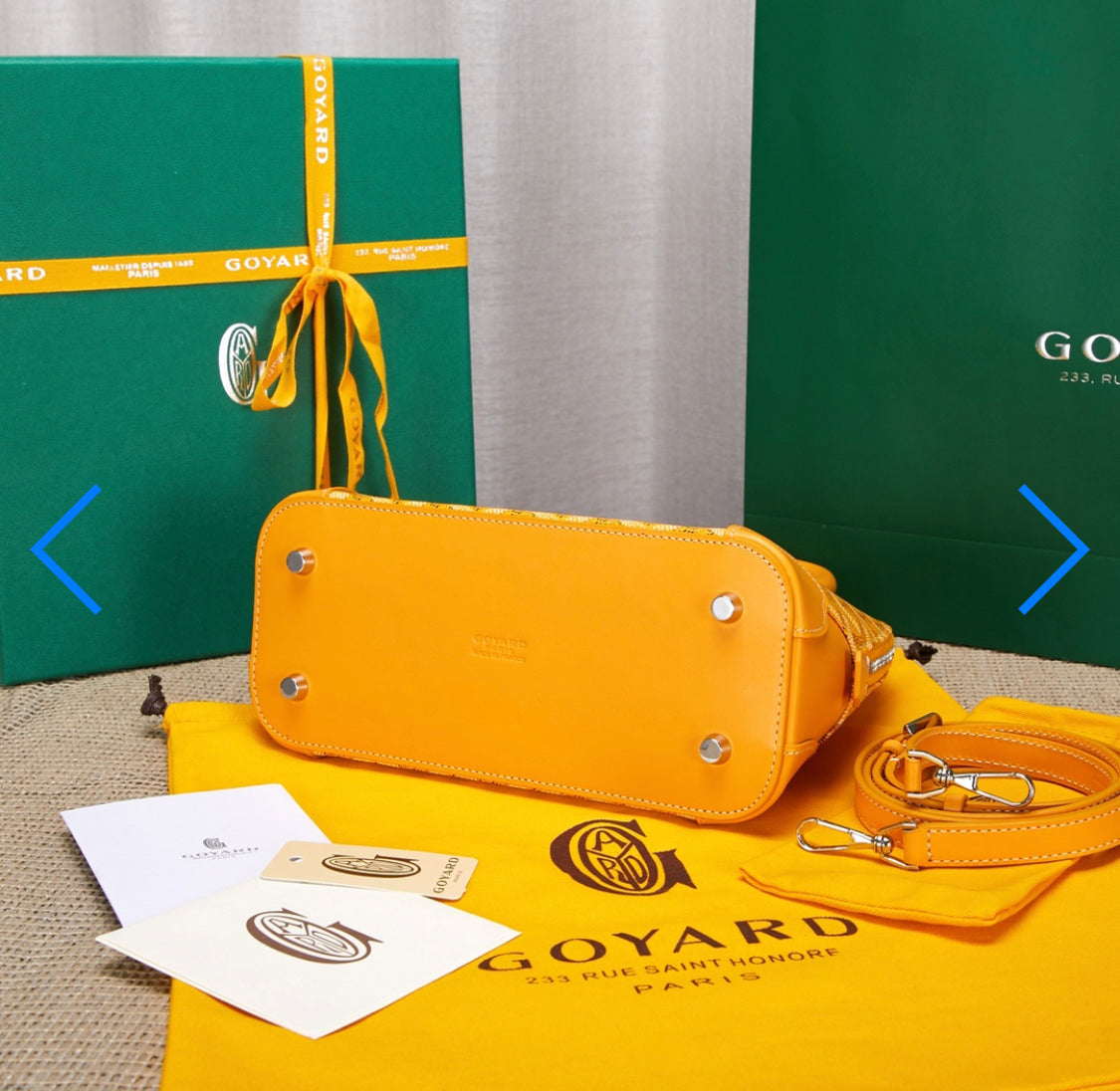Vendome Yellow invoice bag