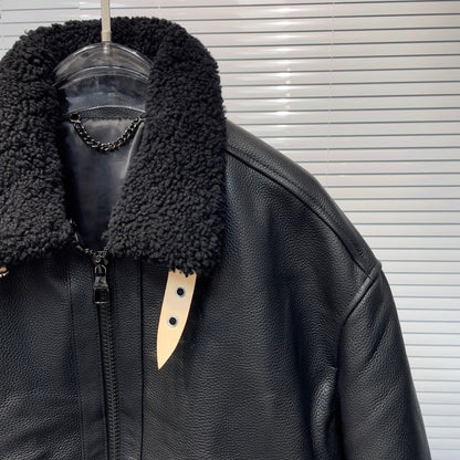 Veste Lv FULL CUIR LEATHER VRAI LEATHER BLACK