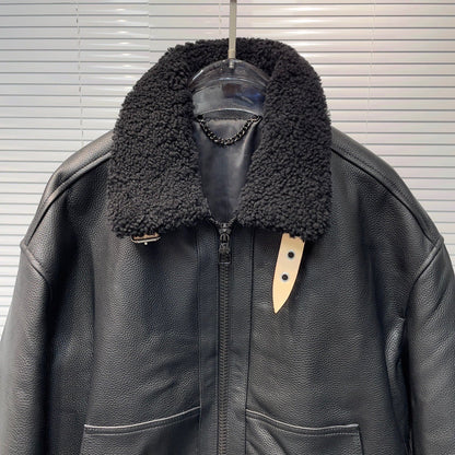 Veste Lv FULL CUIR LEATHER VRAI LEATHER BLACK