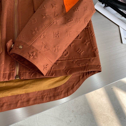 Veste en jean marron lv monogram 10/10