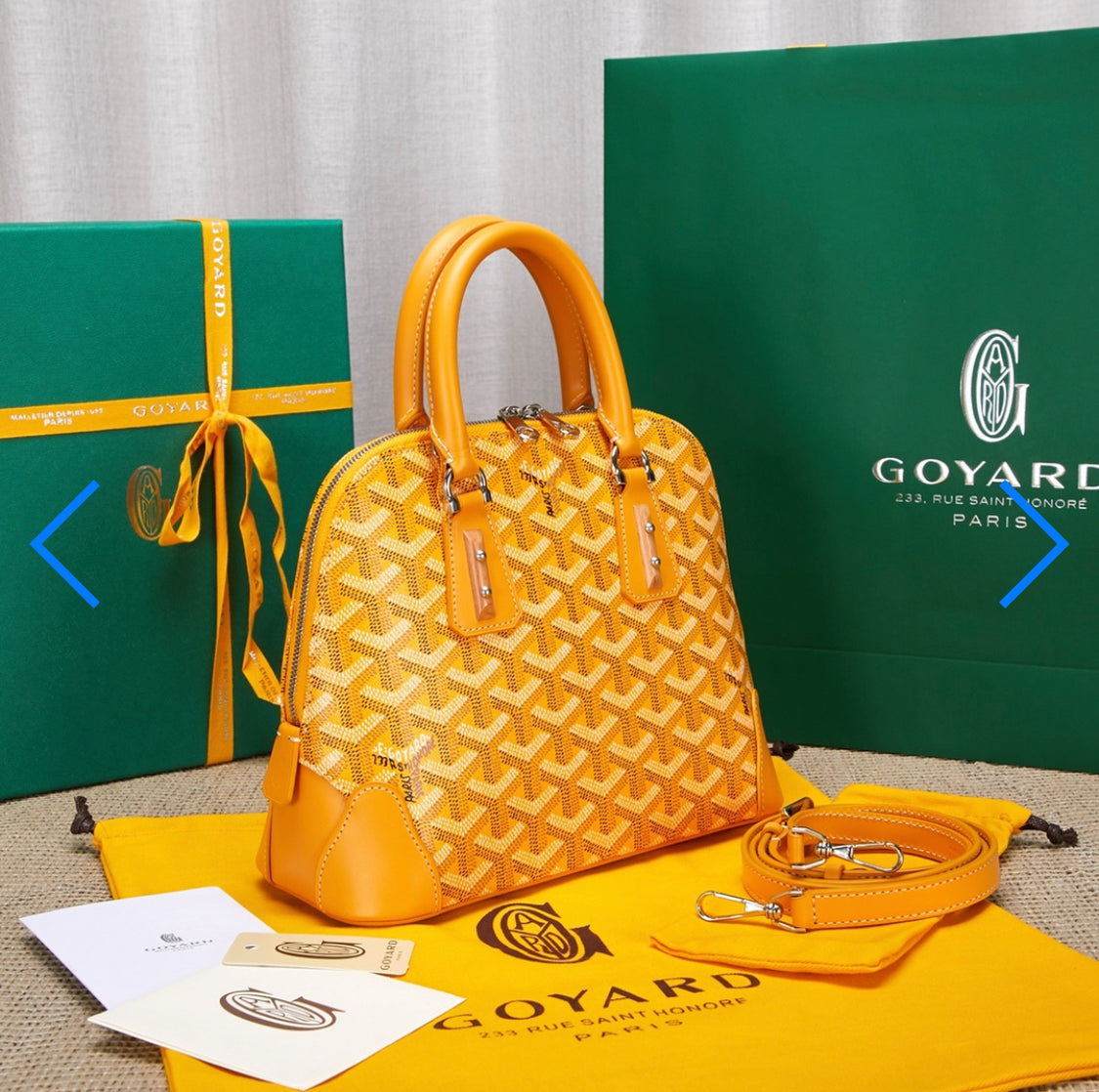 Vendome Yellow invoice bag