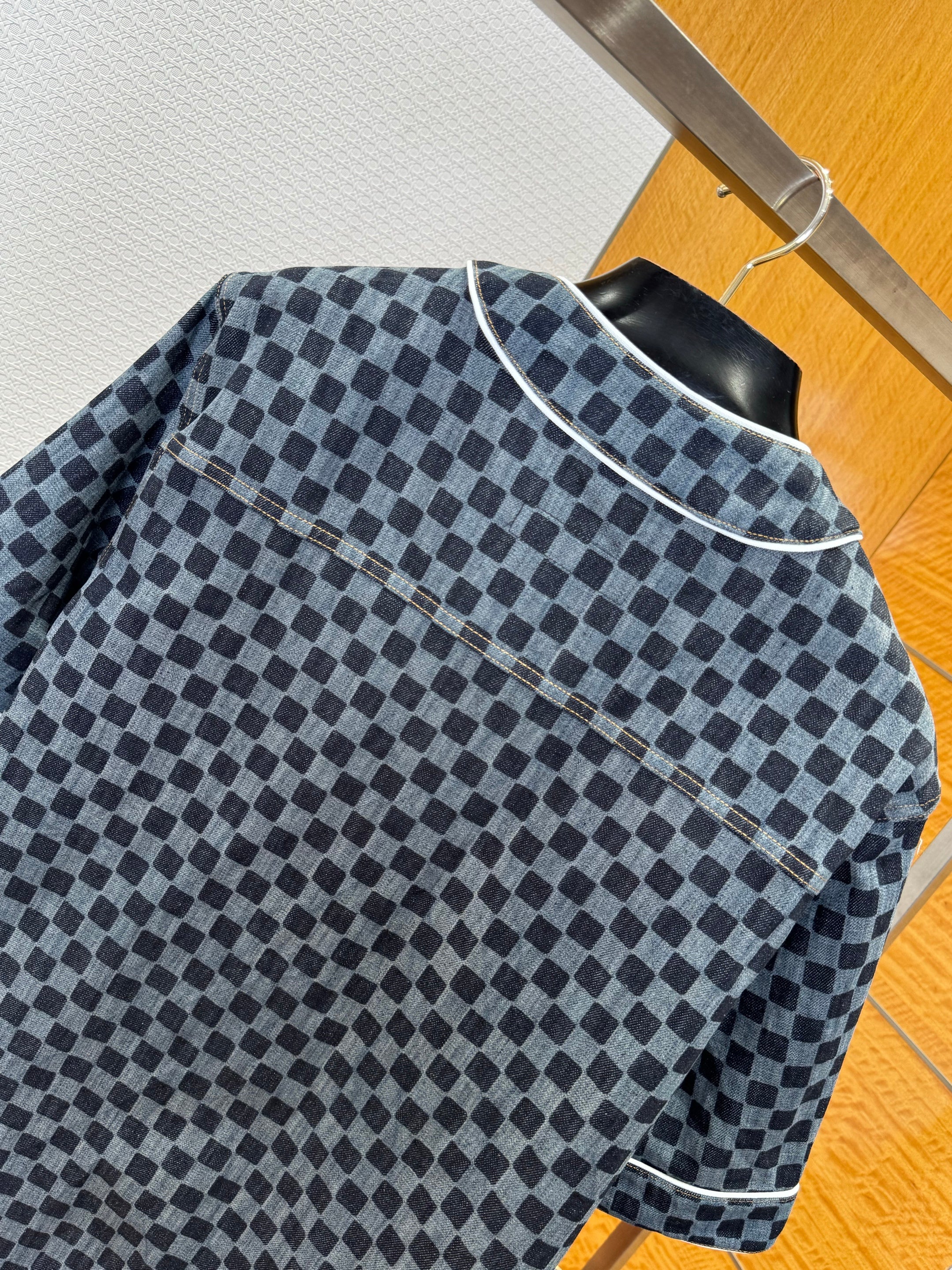 Maillot de baseball Damier en denim lv