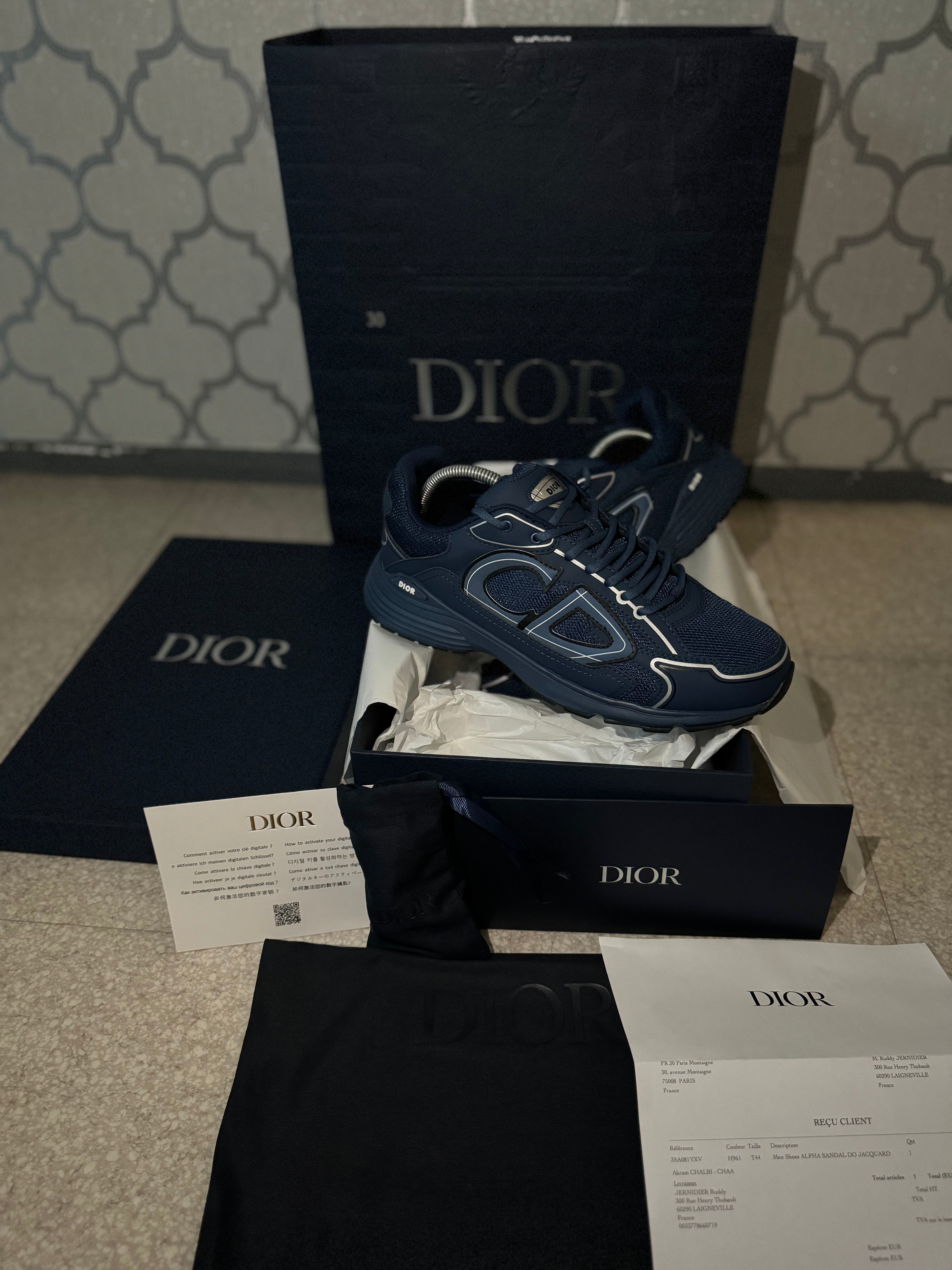 SNEAKERS B30 V3 VERSION BIEN LISSE BLUE NIGHT RÉFLECTIVE RÉACTION CORRECTES  FACTURE PACKAGING COMPLET