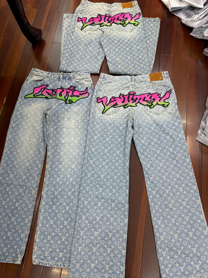 Jean Lv baggy denim invoice