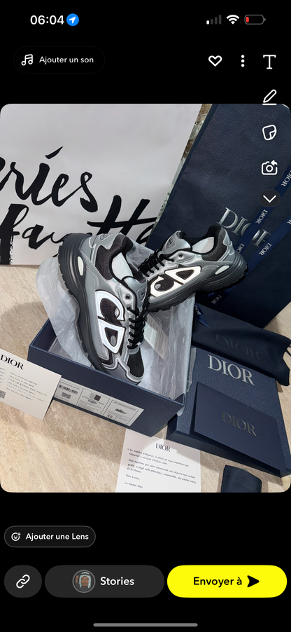 SNEAKERS B30 V3S 2025 💡 VERSION BIEN LISSE Sneaker B30 Countdown Maille technique blanche effet metallisé et tissu technique FACTURE PACKAGING COMPLET MODÈLE POUSSÉ