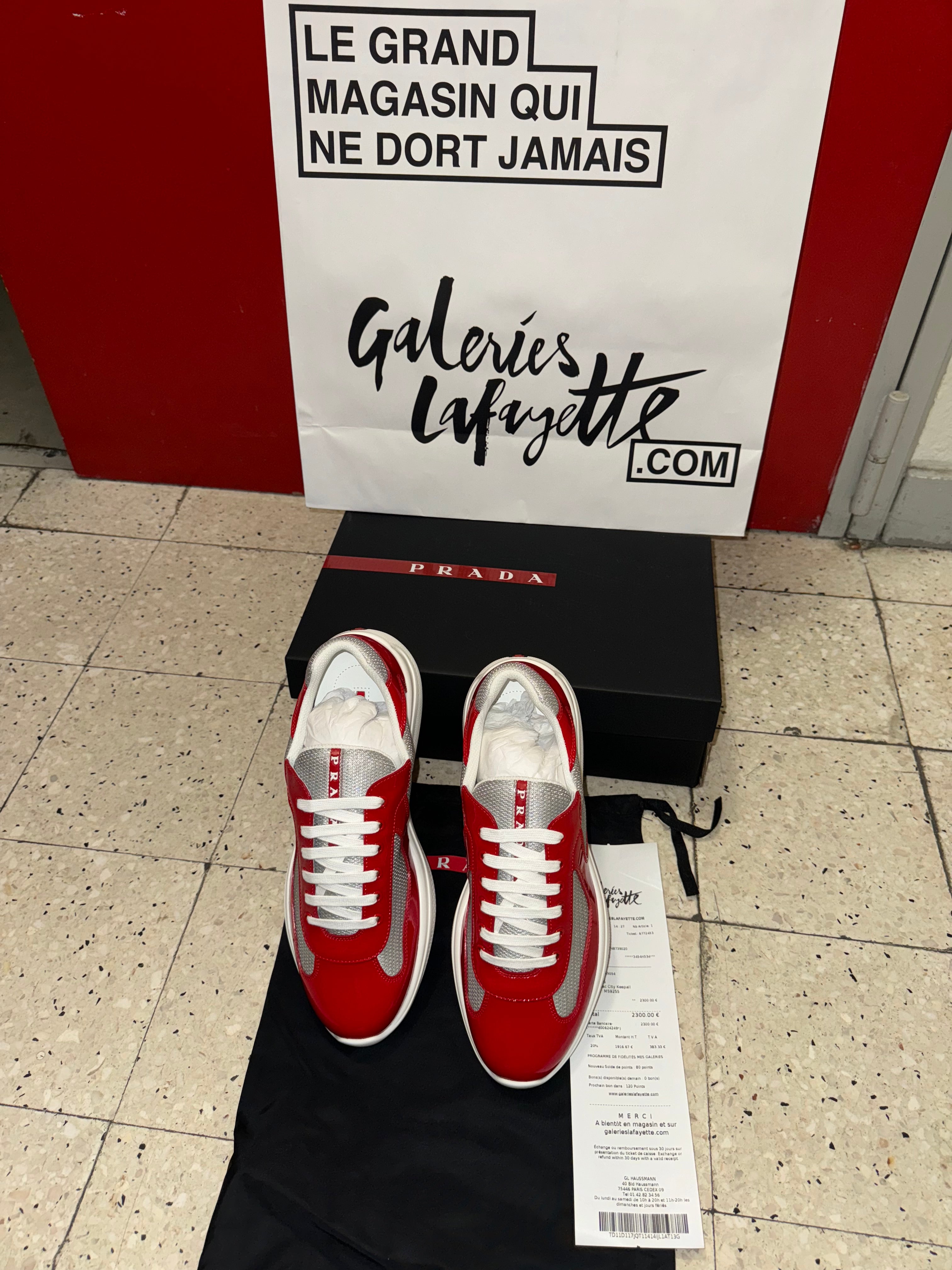 Sneakers Prd America ´ s Cup  tissu bike lisse red 10/10