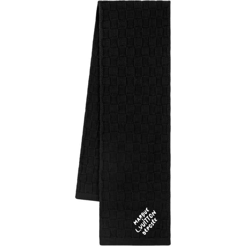 Écharpe LV Maison déposée Noir  10/10