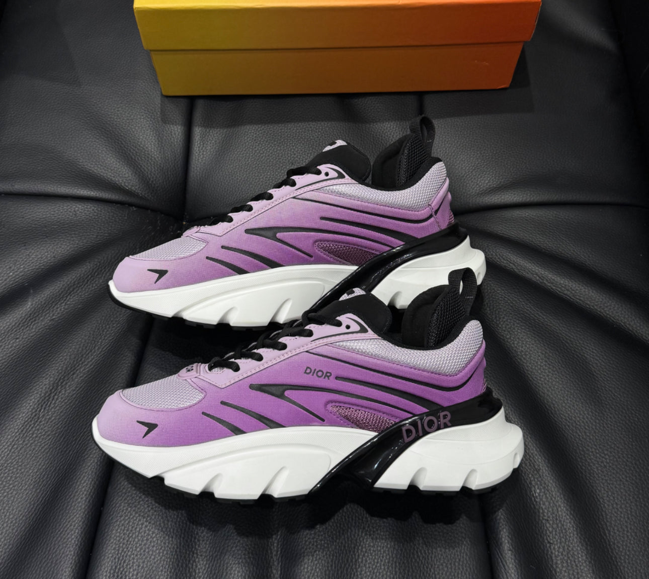 Sneaker B44 Blade Maille technique blanche  et tissu technique violet dégradé 😈