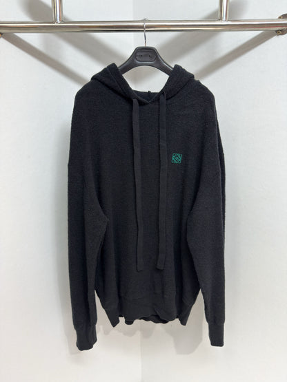 Sweat à capuche en laine Loew bleu nuit  10/10