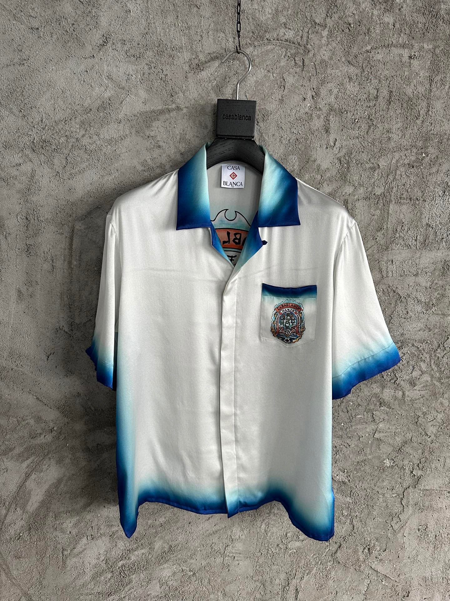 Men's Blue Casa Way Skate Vacation Shirt