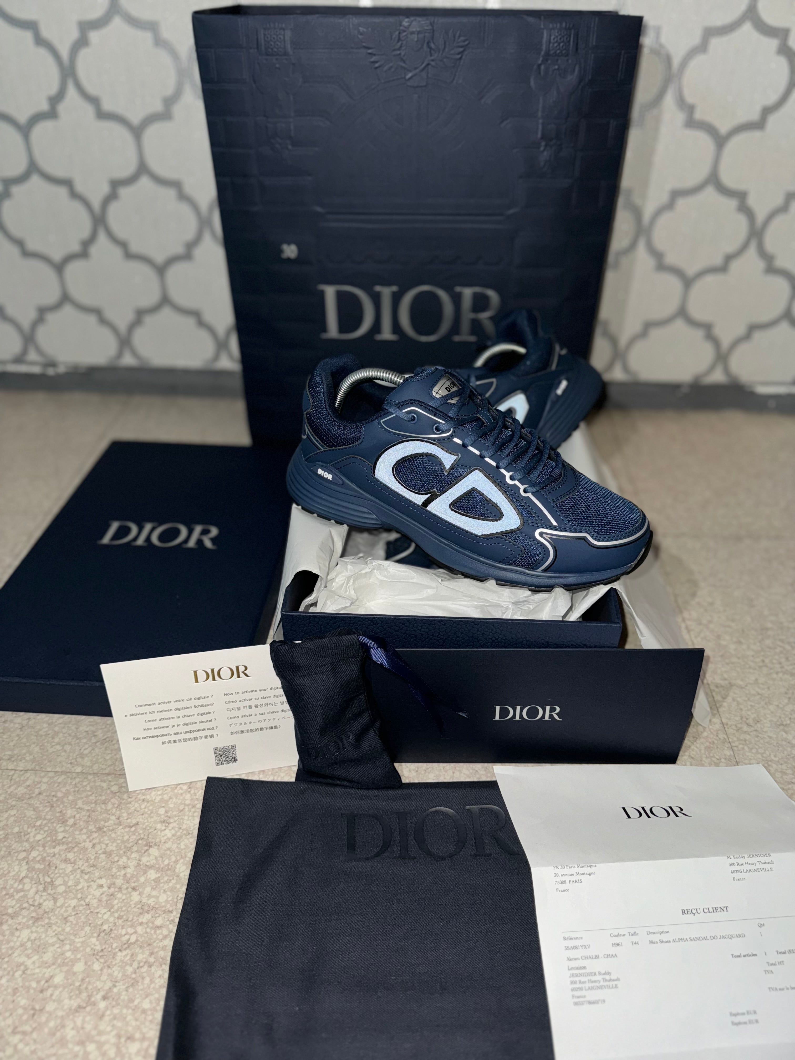 SNEAKERS B30 V3 VERSION BIEN LISSE BLUE NIGHT RÉFLECTIVE RÉACTION CORRECTES  FACTURE PACKAGING COMPLET