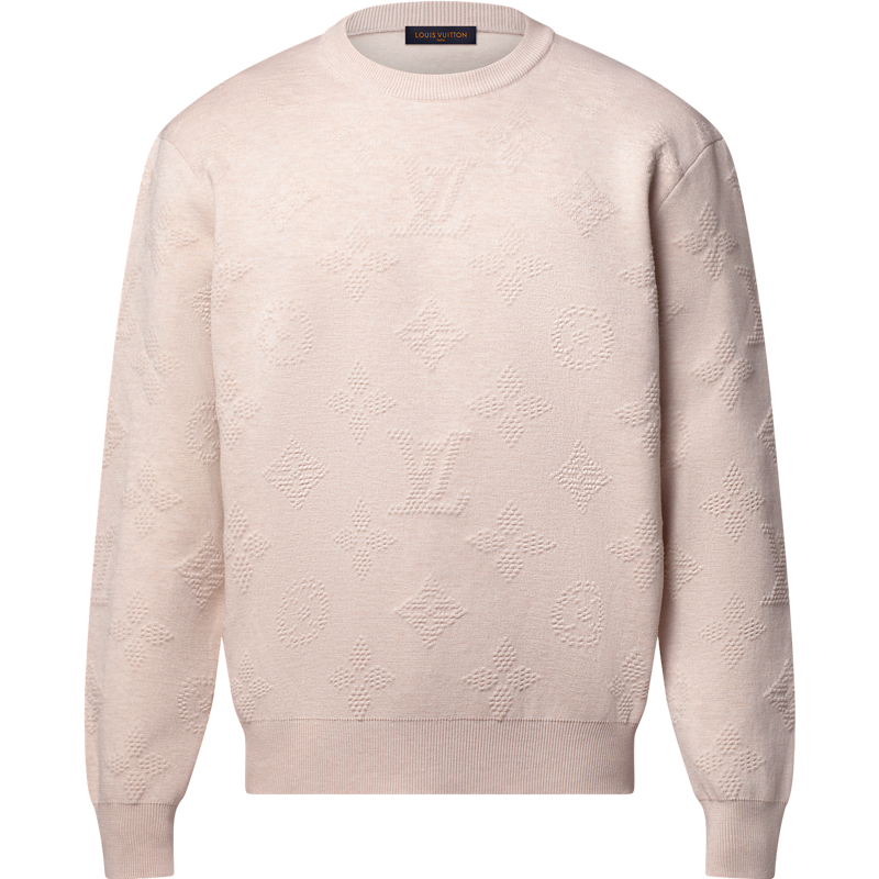 Pull Lv embossé Monogram beige