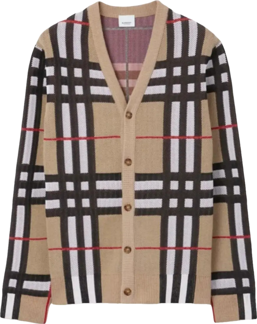 Cardigan motif vintage Check home