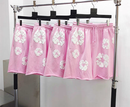 Denim Trs - short en Coton à imprimé graphique - rose