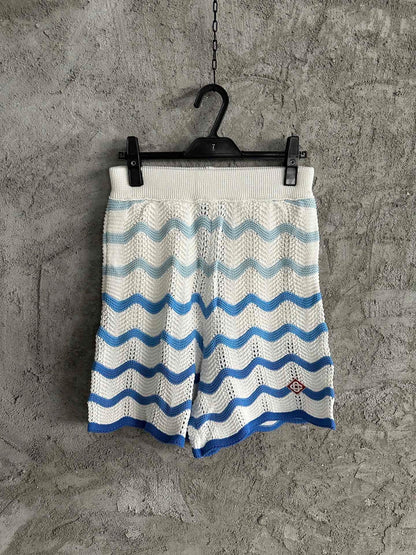 Wavy Gradient Crochet Shorts