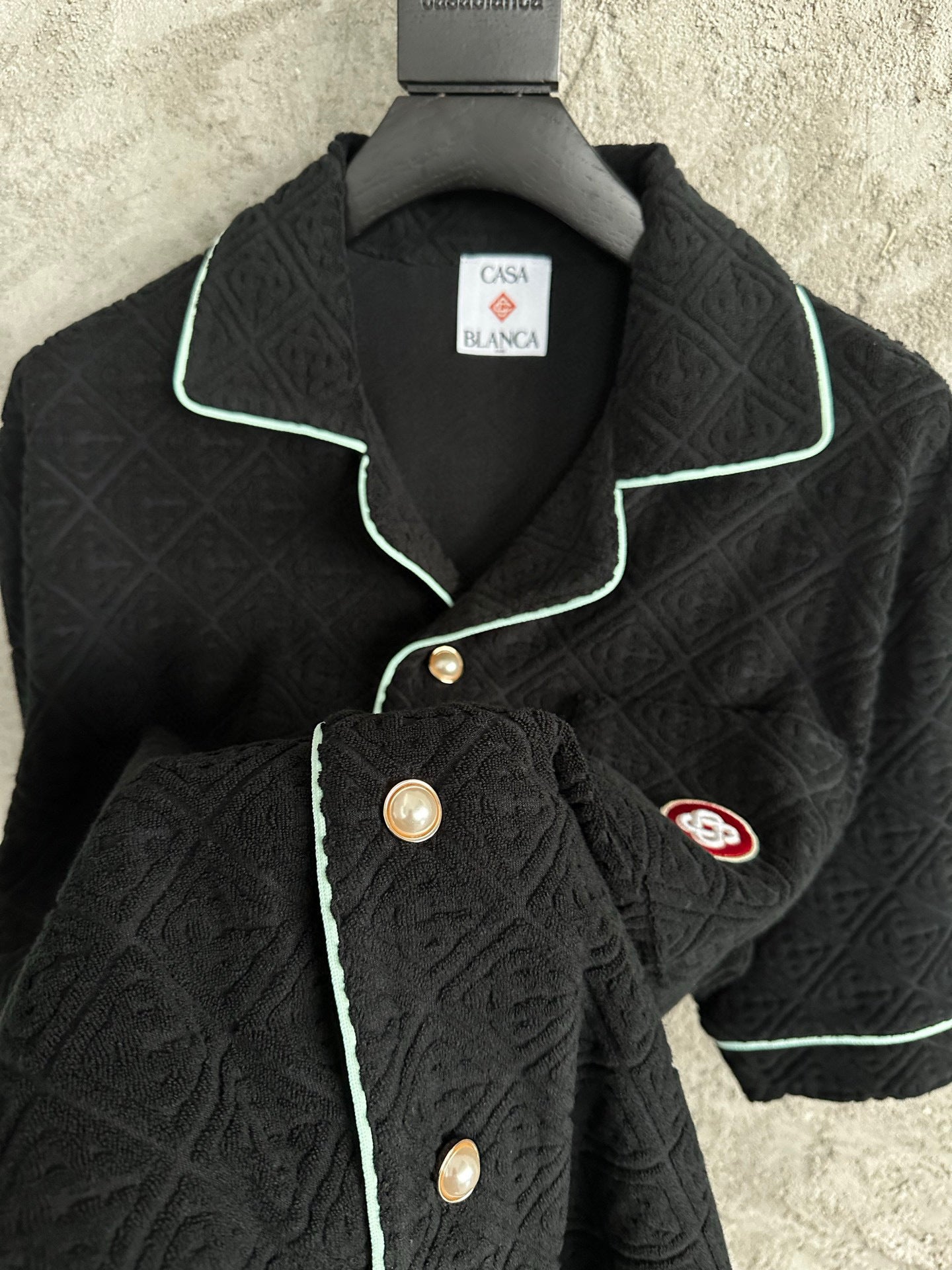 Chemise Casa  - MONOGRAM JACQUARD TOWELLING SHORT SLEEVE SHIRT