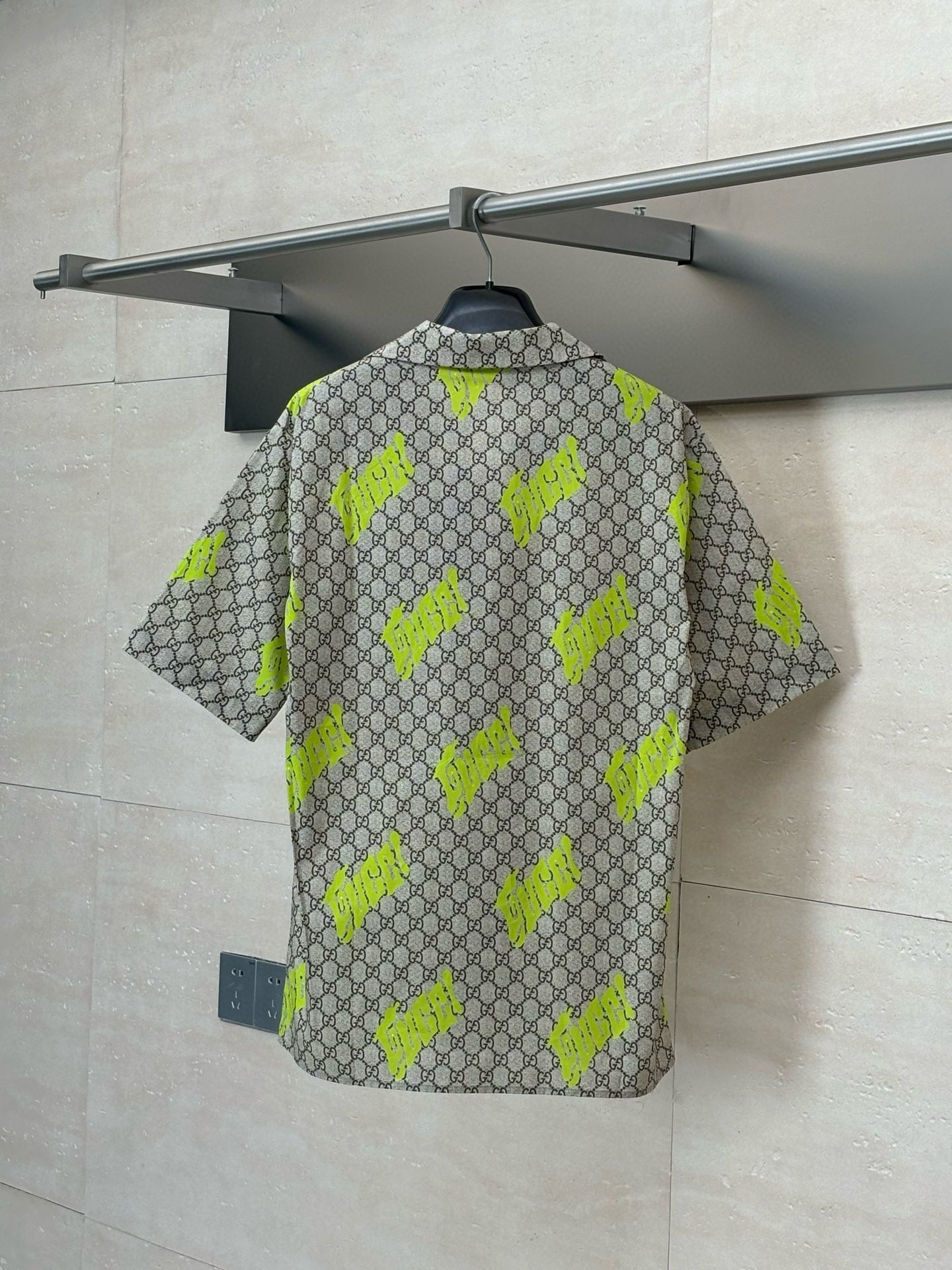 CHEMISE GG DE BOWLING EN POPELINE DE COTON À IMPRIMÉ