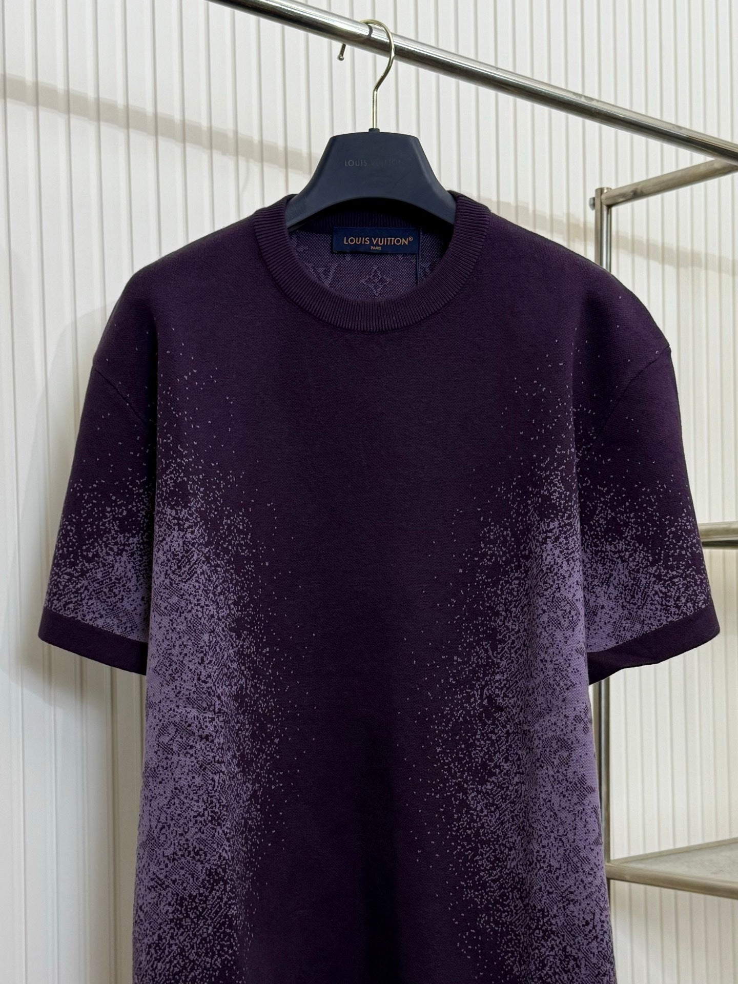 T-shirt Purple lv maille jacquard Monogram