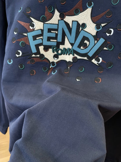 Sweat shirt FF coton bleu