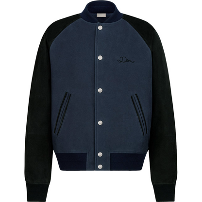 Blouson CD Varsity cuir d’agneau