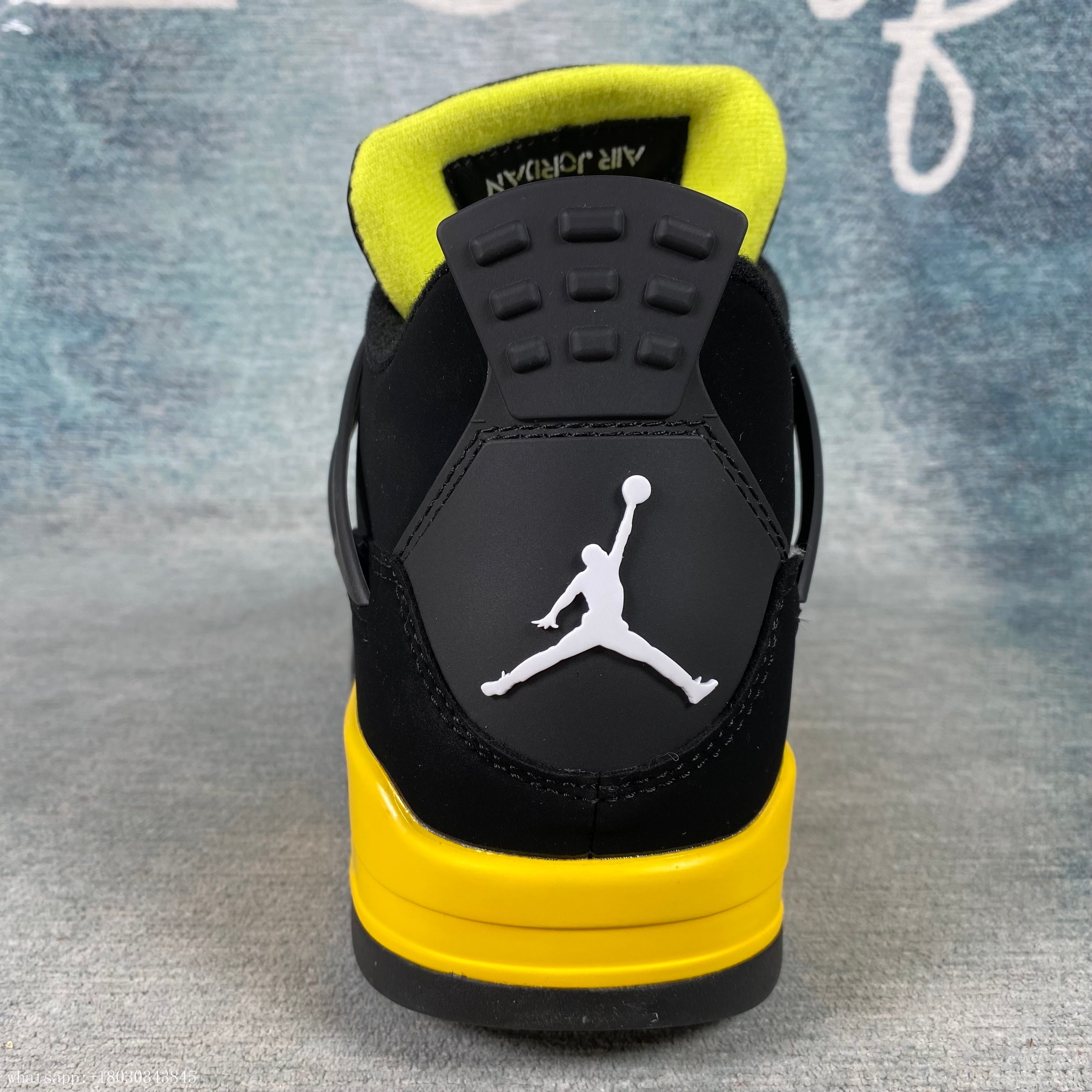 AJ4 Jordan 4 Retro black yellow 1:1 STOCK
