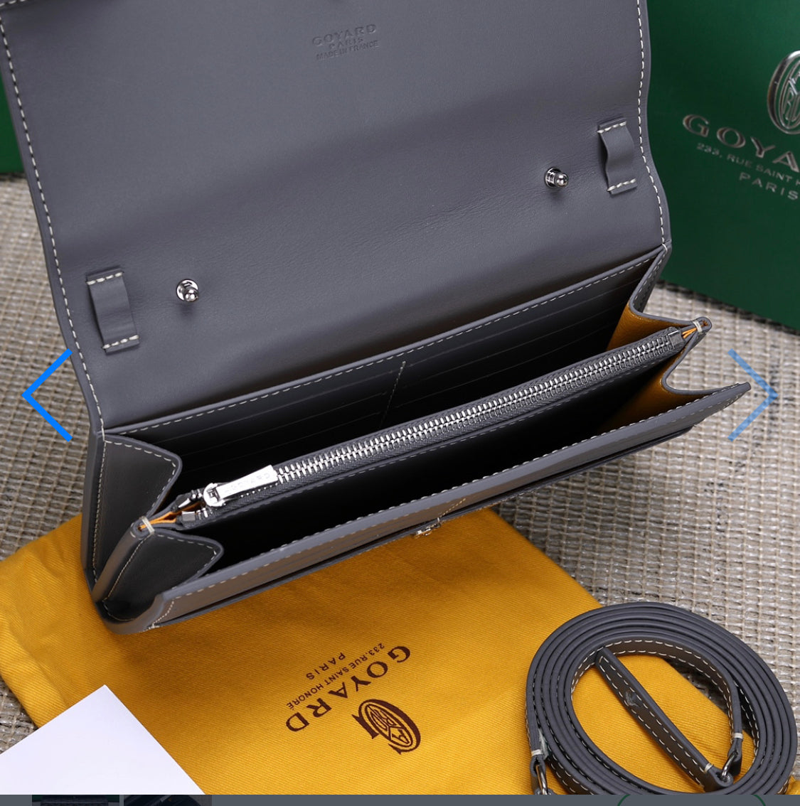 Pochette wallet gray varenne invoice.