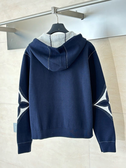 Sweat capuche motif Zippee Intarsia Lv 10/10 📦⚡️🚚 bleu nuit