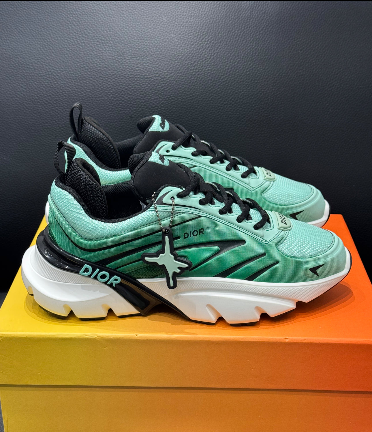 Sneaker B44 Blade CD AND LEWIS HAMILTON – ÉDITION LIMITÉE ET NUMÉROTÉE Maille technique vert gradient et tissu technique vert gradien