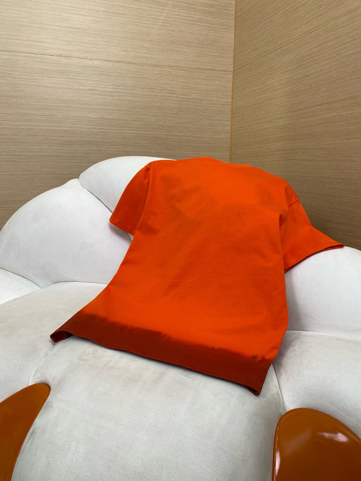 T-shirt CD AND KAWS, coupe relax Jersey de coton orange et rouge