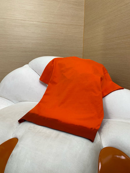 T-shirt CD AND KAWS, coupe relax Jersey de coton orange et rouge