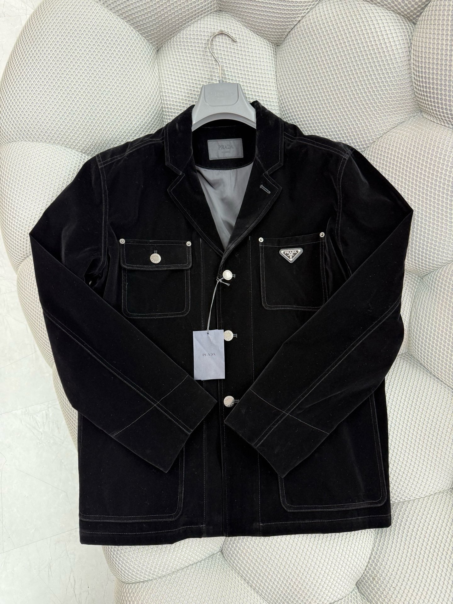 Prda Velvet Denim blouson