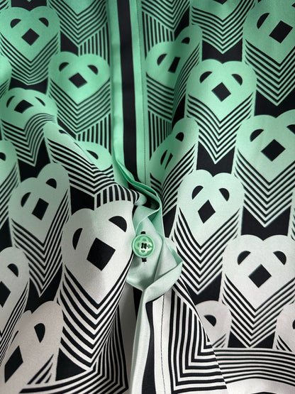 CASAB ENSEMBLE  chemise en soie en dégradé à motif monogrammé